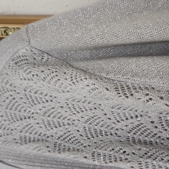 Sparkling Cardigan Cami Sophisticated Career Fall Lagenlook Coastal Metalic 3X - Picture 3 of 11